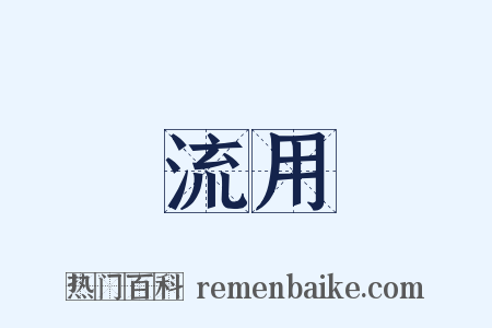 流用是什么意思的图片